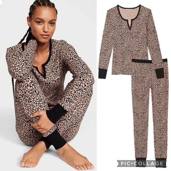 VICTORIA'S SECRET Thermal Long Pajama Set - Picture 1 of 2